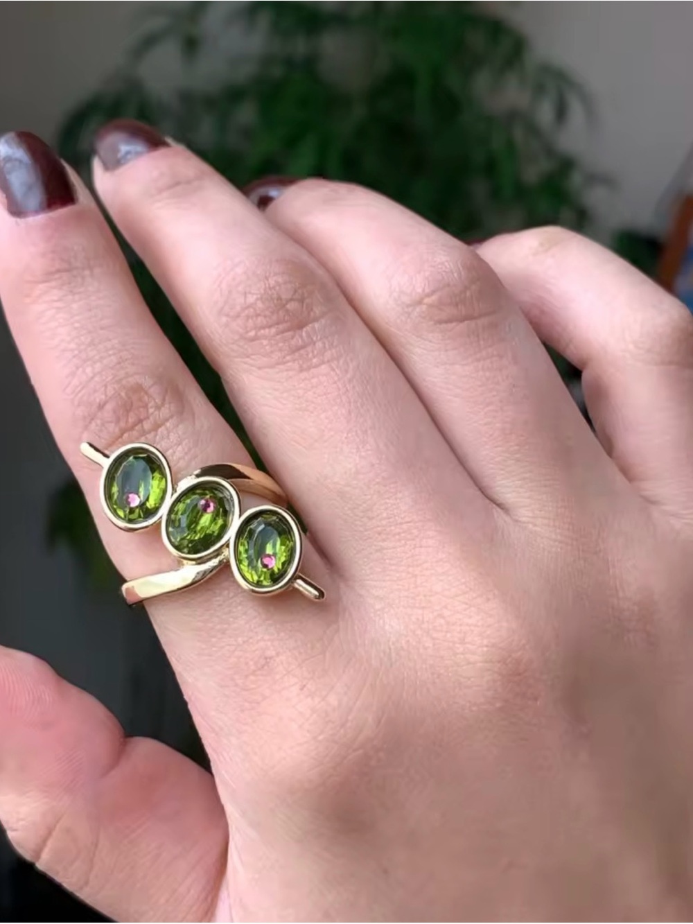 18k Gold Vermeil Martini ring